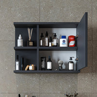 Roomart spiegelkast ADA, 60 cm, met open schap en soft-close-deur, in 4 kleuren
