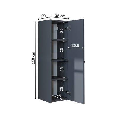 Roomart badkamermeubel ADA, 110 cm, wandhangend met soft-close-deur, in 4 kleuren