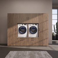 Roomart wandmeubel SERIE II, 254 cm, voor 2 apparaten met 2 hoge kasten, in 3 kleuren