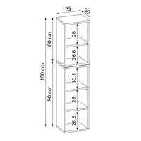 Roomart Seitenschrank „LOTUS“ – moderner Bad-Hängeschrank mit Softclose, 150 cm, 90 cm, 60 cm – in Anthrazit-Eiche, Eiche oder Weiß-Eiche -  Badmöbel - Hängeschrank, wand,  hochschrank, hochschrank weiß, 60 cm breit, küche, waschküche, wohnzimmer, schmal,