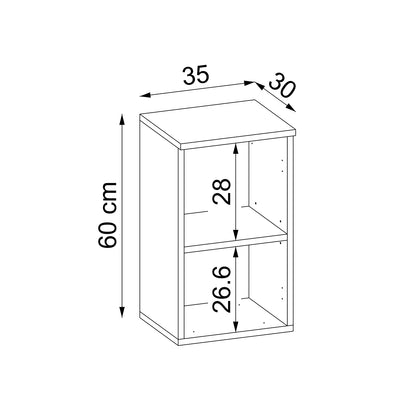 Roomart Seitenschrank „LOTUS“ – moderner Bad-Hängeschrank mit Softclose, 150 cm, 90 cm, 60 cm – in Anthrazit-Eiche, Eiche oder Weiß-Eiche -  Badmöbel - Hängeschrank, wand,  hochschrank, hochschrank weiß, 60 cm breit, küche, waschküche, wohnzimmer, schmal,