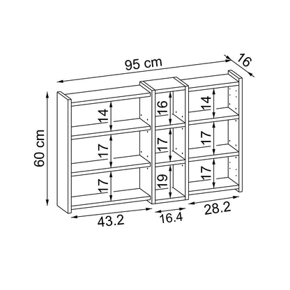Roomart Badezimmerspiegelschrank "Lotus“ – 65/75/95 cm – in Eiche – moderner Badschrank mit Spiegel -  badezimmerspiegelschrank, mirror, lichtschalter, badspiegelschrank, geringe, tiefe, schiebetür, steckdose, eckspiegelschrank, smarter, badhängeschränkch