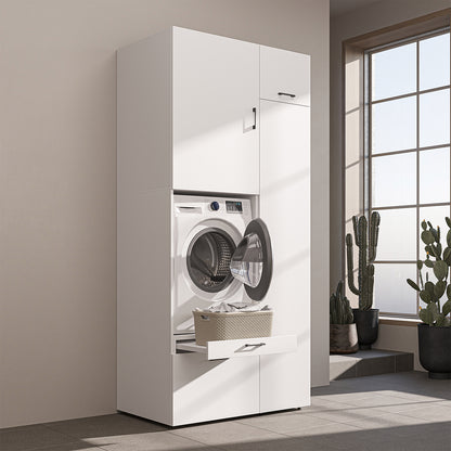 Roomart wasmachinekast SERIE 2, 112 cm, met hoge kast en uittrekplank, in 3 kleuren