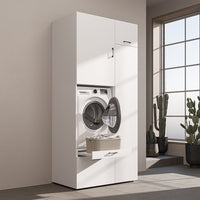 Roomart wasmachinekast SERIE 2, 112 cm, met hoge kast en uittrekplank, in 3 kleuren