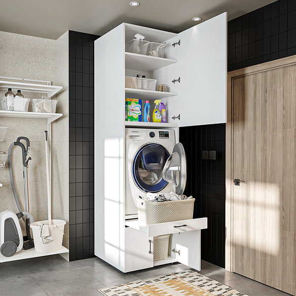 Roomart wasmachinekast SERIE 3, 67 cm, 240 cm hoog, in 3 kleuren