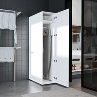 Roomart • DORA Hochschrank 45cm Breit • Weiß • Weiß Eiche • Eiche • Anthracit Eiche - waschmaschinenschrank, waschmaschinenregal, waschturm, schrank, weiß, waschmaschinen, unterschrank, waschmaschine, trockner, haushaltsschrank, schränke, badschrank, hoch
