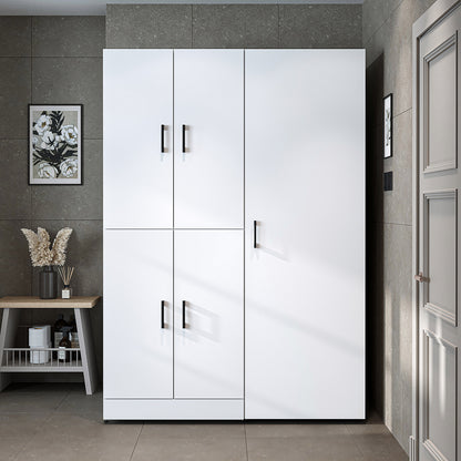 Roomart Waschmaschinenschrank " DORA SET" für Trockner & Waschmaschine, 130 cm breit, in 4 Farben, mit Türen & Ausziehbrett • Weiß • Weiß Eiche • Anthrazit Eiche • Eiche - waschmaschinenschrank, waschmaschinenregal, waschturm, schrank, weiß, waschmaschine
