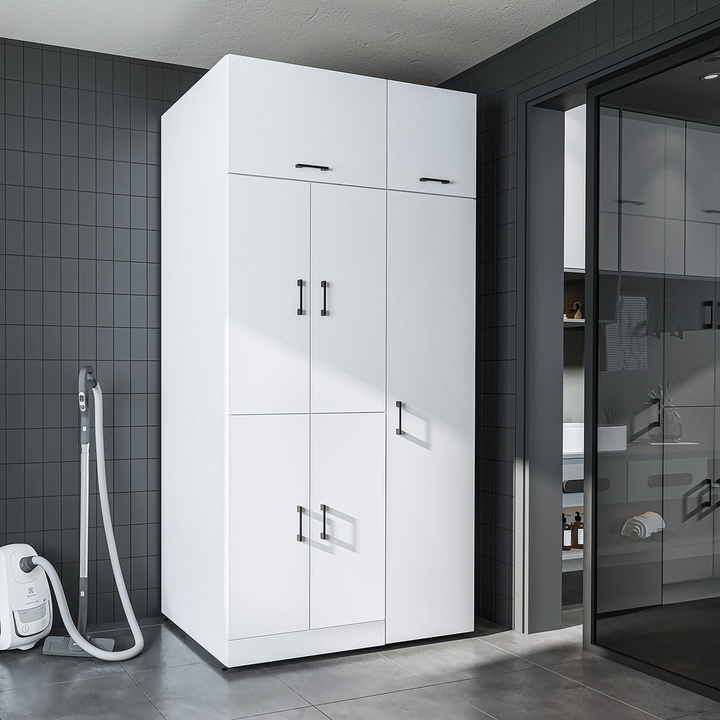 Roomart wasmachinekast DORA-II, 115 cm, voor wasmachine en droger, in 5 kleuren