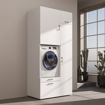 Roomart wasmachinekast SERIE 2, 112 cm, met hoge kast en uittrekplank, in 3 kleuren