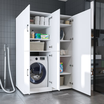 Roomart wasmachinekast DORA-II, 130 cm, voor wasmachine en droger, in 5 kleuren