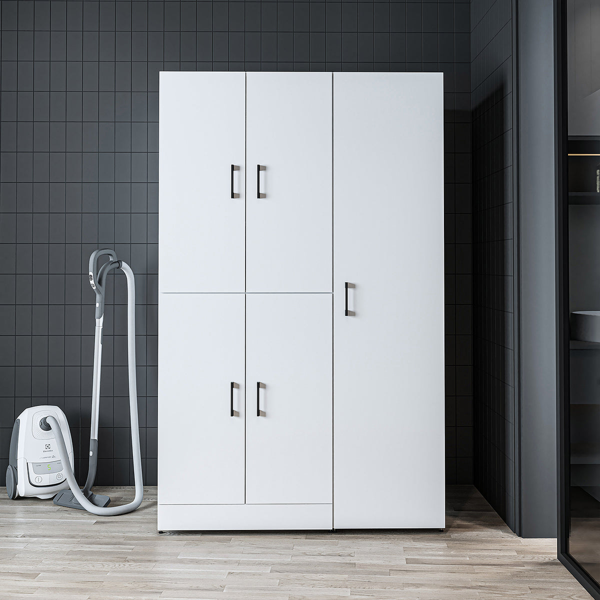Roomart wasmachinekast DORA-II, 115 cm, voor wasmachine en droger, in 5 kleuren