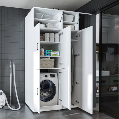 Roomart wasmachinekast DORA-II, 115 cm, voor wasmachine en droger, in 5 kleuren