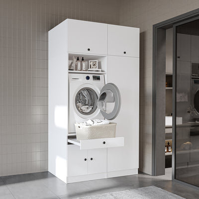 Roomart wasmachinekast SERIE 1, 127 cm, met kolomkast, in 3 kleuren