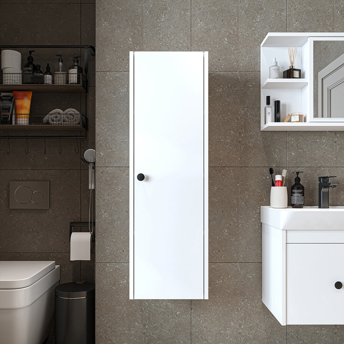 Roomart badkamermeubel ADA, 110 cm, wandhangend met soft-close-deur, in 4 kleuren