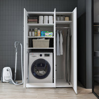 Roomart wasmachinekast DORA-II, 115 cm, voor wasmachine en droger, in 5 kleuren