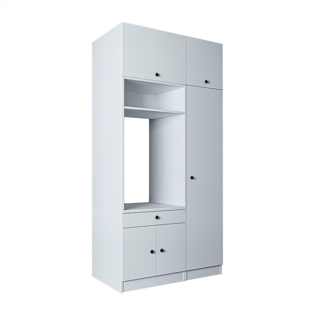 Roomart wasmachinekast SERIE 3, 112 cm, met hoge kast en uittrekbaar blad, in 3 kleuren
