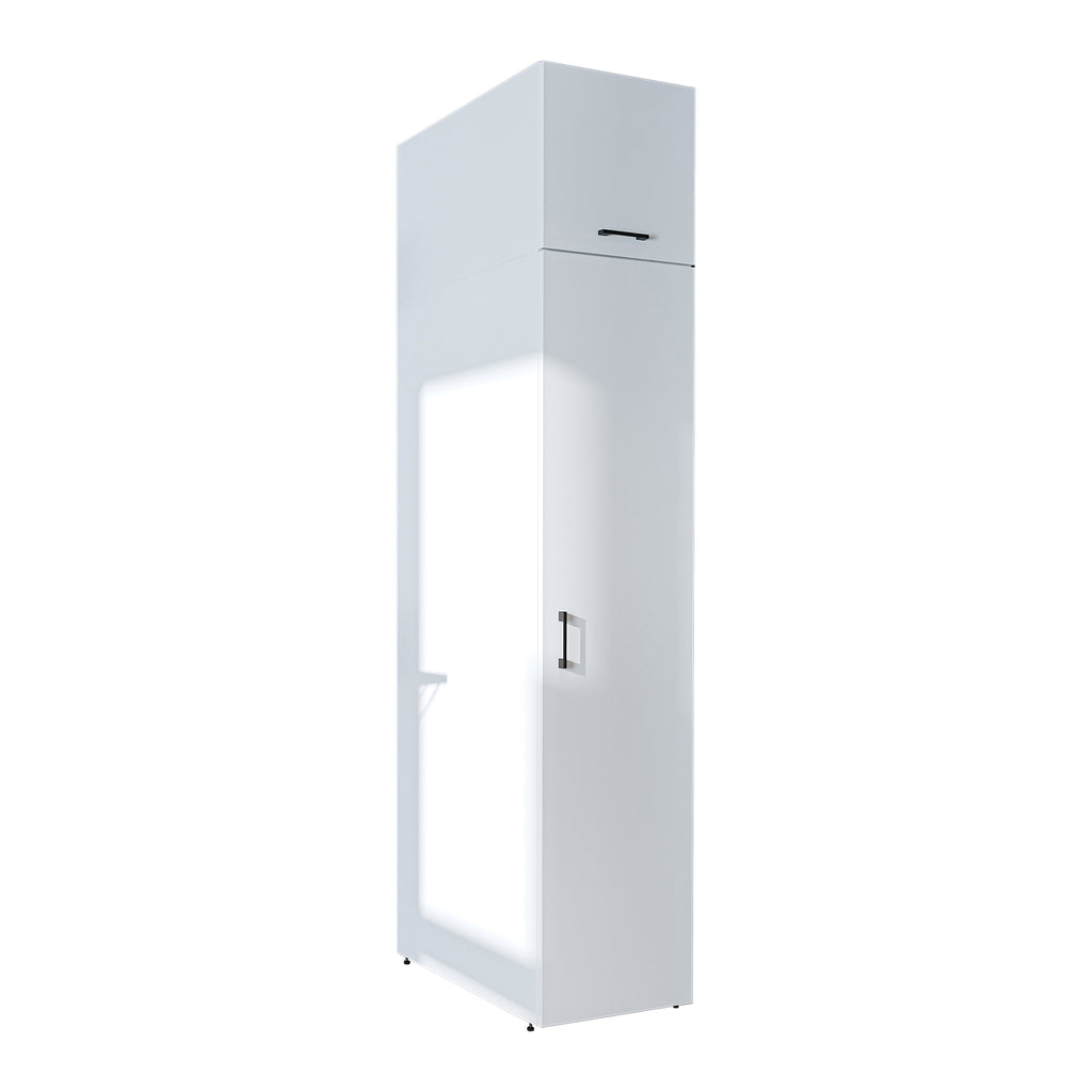 Roomart • DORA Hochschrank 45cm Breit • Weiß • Weiß Eiche • Eiche • Anthracit Eiche - waschmaschinenschrank, waschmaschinenregal, waschturm, schrank, weiß, waschmaschinen, unterschrank, waschmaschine, trockner, haushaltsschrank, schränke, badschrank, hoch