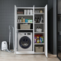 Roomart wasmachinekast DORA-II, 115 cm, voor wasmachine en droger, in 5 kleuren