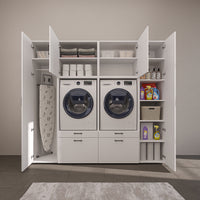 Roomart wandmeubel SERIE 2, 224 cm, voor 2 apparaten met 2 hoge kasten, in 3 kleuren