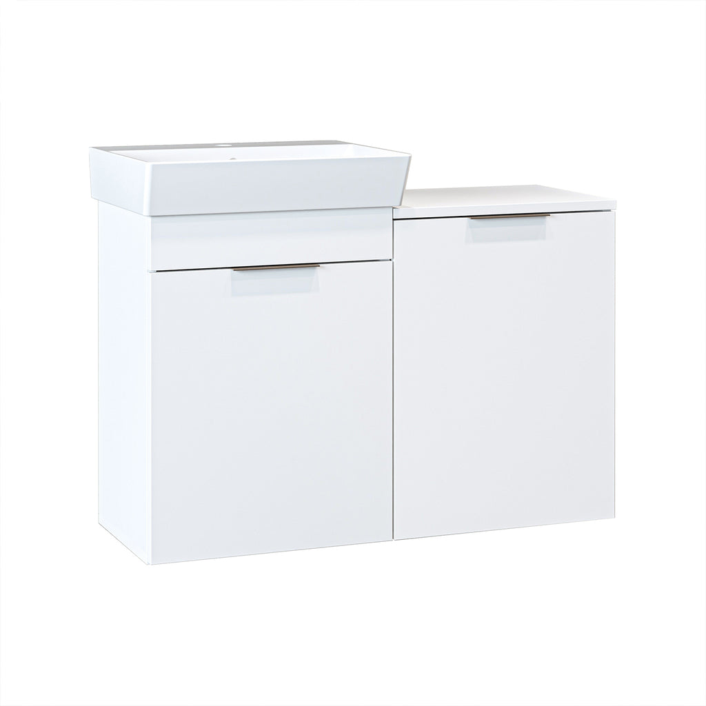 Roomart wastafelonderkast LYCIA, 49 cm, met wastafel en wasmand, in 4 kleuren