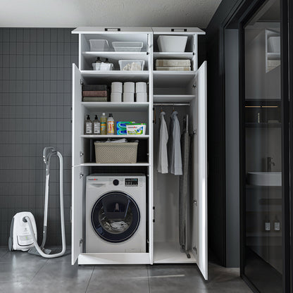 Roomart wasmachinekast DORA-II, 115 cm, voor wasmachine en droger, in 5 kleuren