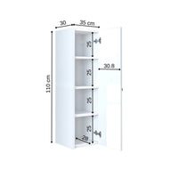 Maßzeichnung Badschrank ADA, ca. 35 x 110 x 30 cm