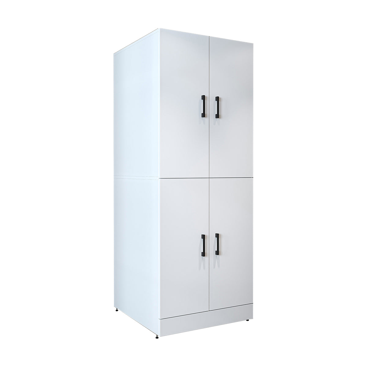 Roomart Waschmaschinenschrank " DORA " für Trockner & Waschmaschine, in 4 Farben, mit Türen & Ausziehbrett • Weiß • Weiß Eiche • Anthrazit Eiche • Eiche - waschmaschinenschrank, waschmaschinenregal, waschturm, schrank, weiß, waschmaschinen, unterschrank, 