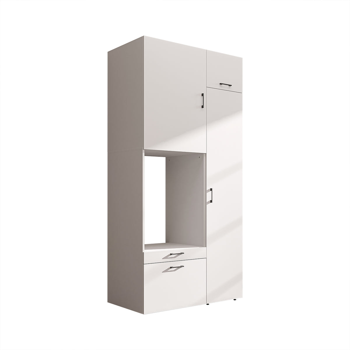 Roomart wasmachinekast SERIE 2, 112 cm, met hoge kast en uittrekplank, in 3 kleuren