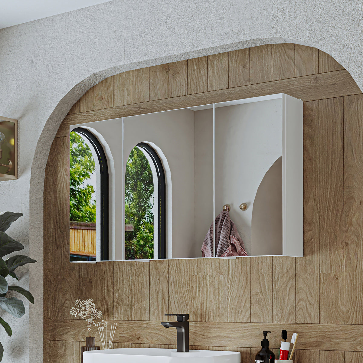 Roomart Badezimmerspiegelschrank "Gusto“ – 75/90/105 cm – in Weiß oder Eiche – moderner Badschrank mit Spiegel Roomart Badezimmerspiegelschrank "Gusto“ – 75/90/105 cm – in Weiß oder Eiche – moderner Badschrank mit Spiegel-  badezimmerspiegelschrank, mirro