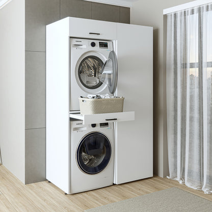 Roomart wasmachinekast DUO-I, 127 cm, ombouwkast voor wasmachine & droger, in 3 kleuren