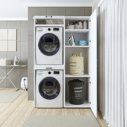 Roomart wasmachinekast DUO-I, 127 cm, ombouwkast voor wasmachine & droger, in 3 kleuren
