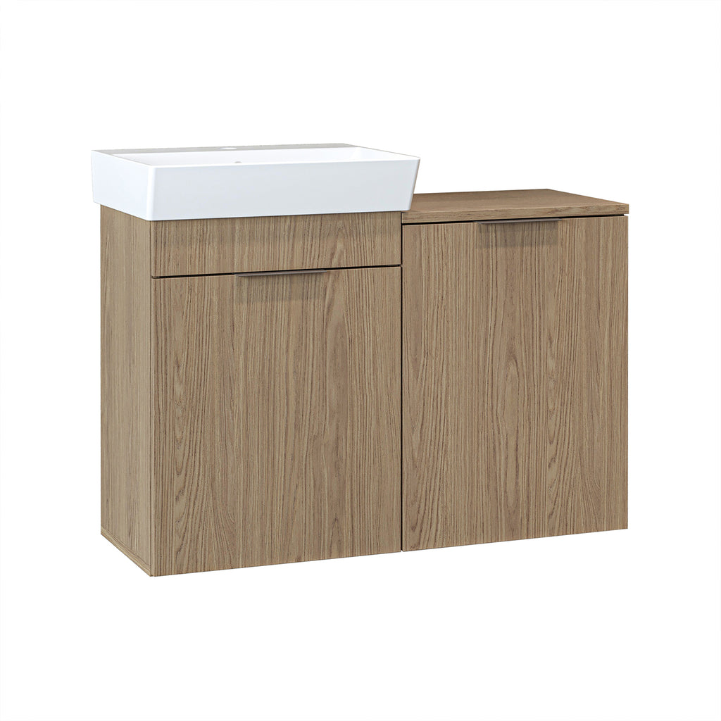 Roomart wastafelonderkast LYCIA, 49 cm, met wastafel en wasmand, in 4 kleuren