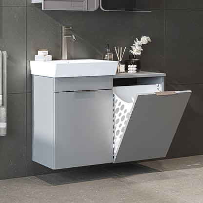 Roomart wastafelonderkast LYCIA, 49 cm, met wastafel en wasmand, in 4 kleuren
