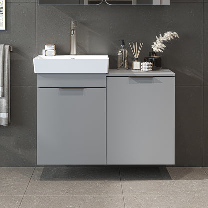 Roomart wastafelonderkast LYCIA, 49 cm, met wastafel en wasmand, in 4 kleuren