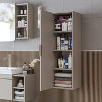 Roomart badkamermeubelset LYCIA 60 cm, 4-delig met spiegelkast en kolomkast, in 4 kleuren
