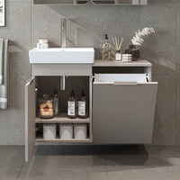 Roomart wastafelonderkast LYCIA, 49 cm, met wastafel en wasmand, in 4 kleuren
