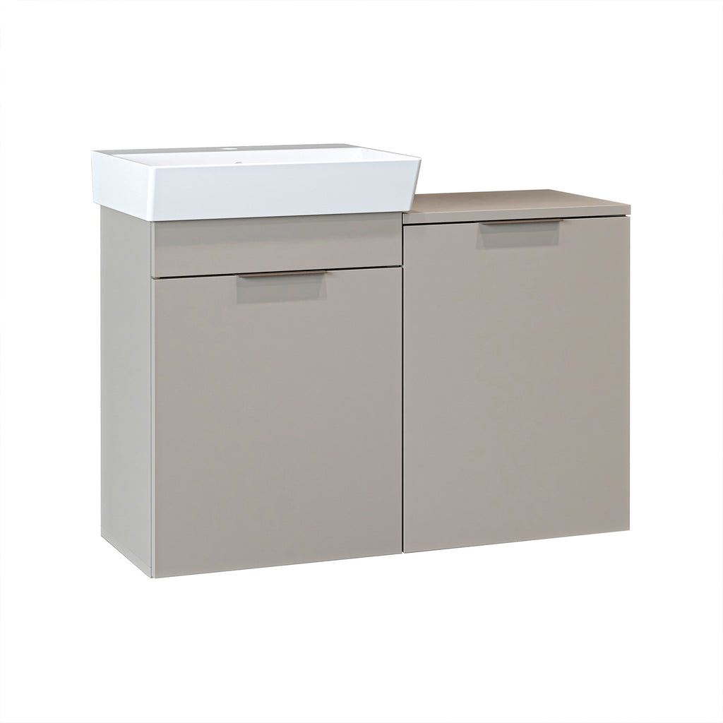 Roomart wastafelonderkast LYCIA, 49 cm, met wastafel en wasmand, in 4 kleuren