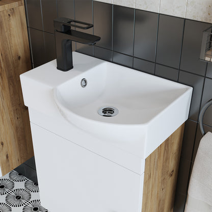 Badmöbelset • PUNTO • Unterschrank mit Waschbecken • Badezimmer Möbel • Gäste WC - badezimmerschrank, waschbecken, badezimmermöbel, badschrank, badezimmer, mit, unterschrank, badmöbel, set, waschtisch, möbel, badezimmermãbel, bad, badezimmerschränke, schm