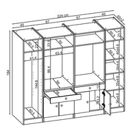 View details for Roomart Waschmaschinenumbauschrank & Schrankwand für Waschküche und Hauswirtschaftsraum – 224 cm breit – mit praktischem Ausziehbrett – erhältlich in Weiß, Eiche oder Schwarz-Eiche Roomart Waschmaschinenumbauschrank & Schrankwand für Wasc