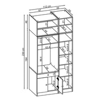 Roomart wasmachinekast SERIE 3, 112 cm, met hoge kast en uittrekbaar blad, in 3 kleuren
