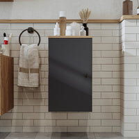 Roomart Seitenschrank „LOTUS“ – moderner Bad-Hängeschrank mit Softclose, 150 cm, 90 cm, 60 cm – in Anthrazit-Eiche, Eiche oder Weiß-Eiche -  Badmöbel - Hängeschrank, wand,  hochschrank, hochschrank weiß, 60 cm breit, küche, waschküche, wohnzimmer, schmal,