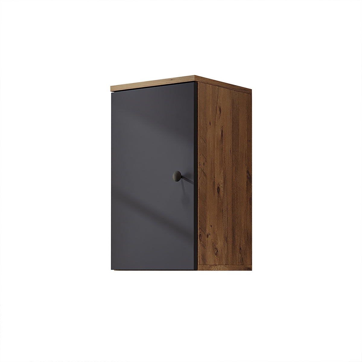 Roomart Seitenschrank „LOTUS“ – moderner Bad-Hängeschrank mit Softclose, 150 cm, 90 cm, 60 cm – in Anthrazit-Eiche, Eiche oder Weiß-Eiche -  Badmöbel - Hängeschrank, wand,  hochschrank, hochschrank weiß, 60 cm breit, küche, waschküche, wohnzimmer, schmal,