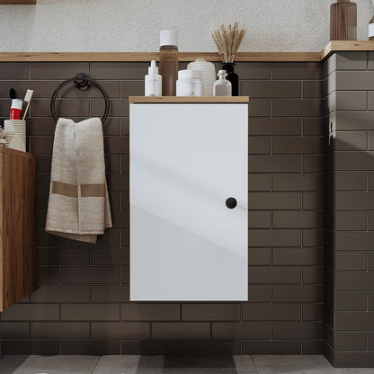 Roomart Seitenschrank „LOTUS“ – moderner Bad-Hängeschrank mit Softclose, 150 cm, 90 cm, 60 cm – in Anthrazit-Eiche, Eiche oder Weiß-Eiche -  Badmöbel - Hängeschrank, wand,  hochschrank, hochschrank weiß, 60 cm breit, küche, waschküche, wohnzimmer, schmal,