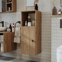 Roomart Seitenschrank „LOTUS“ – moderner Bad-Hängeschrank mit Softclose, 150 cm, 90 cm, 60 cm – in Anthrazit-Eiche, Eiche oder Weiß-Eiche -  Badmöbel - Hängeschrank, wand,  hochschrank, hochschrank weiß, 60 cm breit, küche, waschküche, wohnzimmer, schmal,