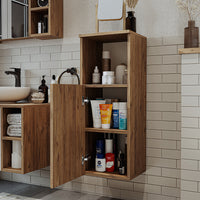 Roomart Seitenschrank „LOTUS“ – moderner Bad-Hängeschrank mit Softclose, 150 cm, 90 cm, 60 cm – in Anthrazit-Eiche, Eiche oder Weiß-Eiche -  Badmöbel - Hängeschrank, wand,  hochschrank, hochschrank weiß, 60 cm breit, küche, waschküche, wohnzimmer, schmal,