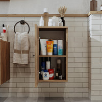 Roomart Seitenschrank „LOTUS“ – moderner Bad-Hängeschrank mit Softclose, 150 cm, 90 cm, 60 cm – in Anthrazit-Eiche, Eiche oder Weiß-Eiche -  Badmöbel - Hängeschrank, wand,  hochschrank, hochschrank weiß, 60 cm breit, küche, waschküche, wohnzimmer, schmal,