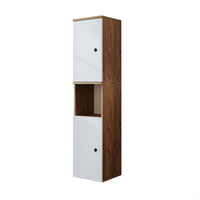 Roomart Seitenschrank „LOTUS“ – moderner Bad-Hängeschrank mit Softclose, 150 cm, 90 cm, 60 cm – in Anthrazit-Eiche, Eiche oder Weiß-Eiche -  Badmöbel - Hängeschrank, wand,  hochschrank, hochschrank weiß, 60 cm breit, küche, waschküche, wohnzimmer, schmal,