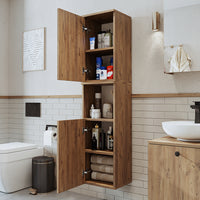 Roomart Seitenschrank „LOTUS“ – moderner Bad-Hängeschrank mit Softclose, 150 cm, 90 cm, 60 cm – in Anthrazit-Eiche, Eiche oder Weiß-Eiche -  Badmöbel - Hängeschrank, wand,  hochschrank, hochschrank weiß, 60 cm breit, küche, waschküche, wohnzimmer, schmal,