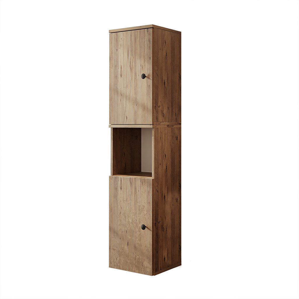 Roomart Seitenschrank „LOTUS“ – moderner Bad-Hängeschrank mit Softclose, 150 cm, 90 cm, 60 cm – in Anthrazit-Eiche, Eiche oder Weiß-Eiche -  Badmöbel - Hängeschrank, wand,  hochschrank, hochschrank weiß, 60 cm breit, küche, waschküche, wohnzimmer, schmal,