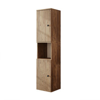Roomart Seitenschrank „LOTUS“ – moderner Bad-Hängeschrank mit Softclose, 150 cm, 90 cm, 60 cm – in Anthrazit-Eiche, Eiche oder Weiß-Eiche -  Badmöbel - Hängeschrank, wand,  hochschrank, hochschrank weiß, 60 cm breit, küche, waschküche, wohnzimmer, schmal,